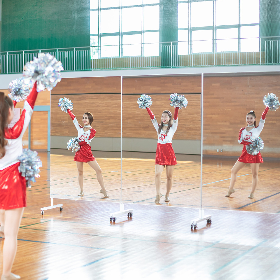 大型移動式スポーツミラー鏡 キャスター付き ダンス スタジオ - 鏡 ...